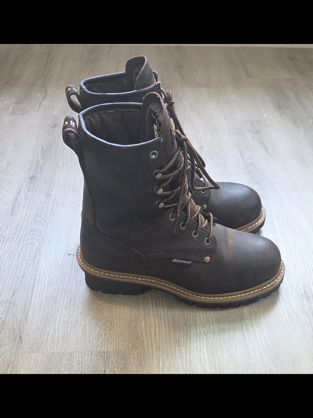 Carolina Men's Brown Steel Toe Waterproof Work Boots Excellent Condition 9D